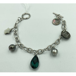 bracelet breloque et perles de tahiti